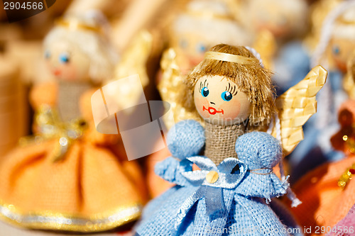 Image of Colorful Belarusian Straw Dolls At The Market In Belarus
