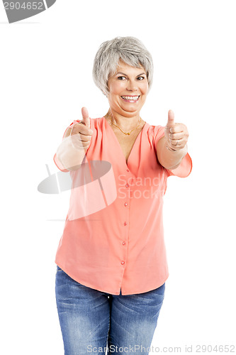 Image of Positive old woman