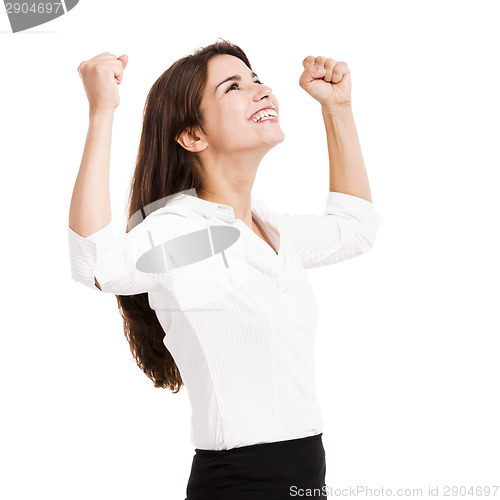 Image of Happy business woman