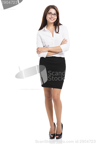 Image of Happy business woman