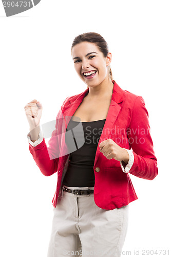 Image of Happy businesswoman