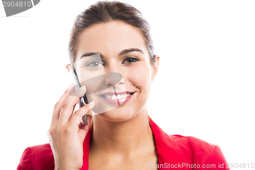 Image of Business woman talking at phone