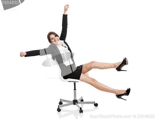 Image of Happy business woman