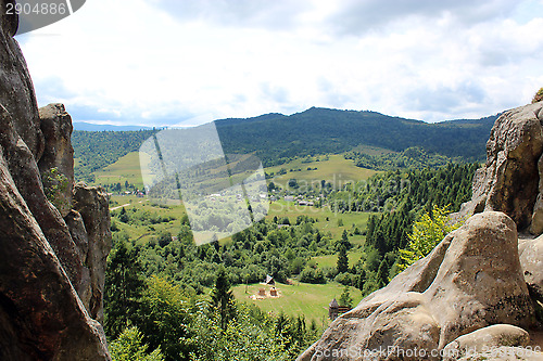 Image of view to Carpathian mountains