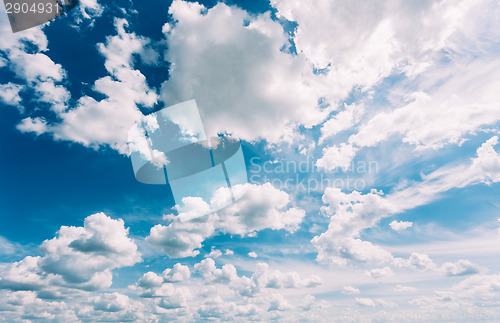 Image of Blue Sky With White Clouds