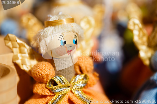 Image of Colorful Belarusian Straw Dolls At The Market In Belarus