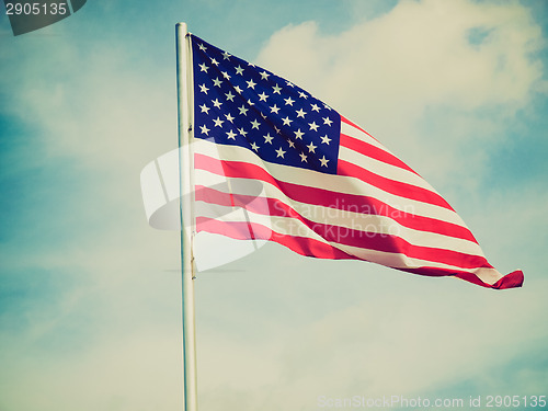 Image of Retro look USA flag