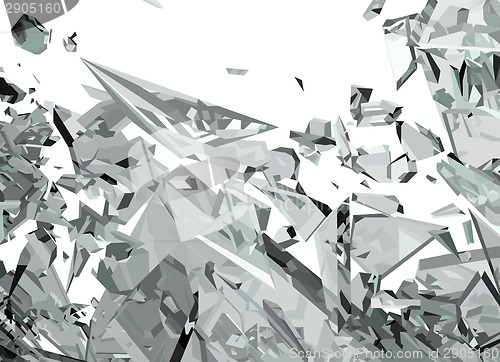 Image of Demolished glass with sharp pieces