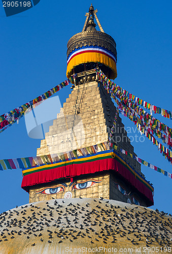 Image of Buddhist Boudhanath stupa in Kathmandu