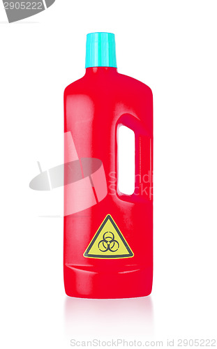 Image of Plastic bottle cleaning-detergent, biohazard