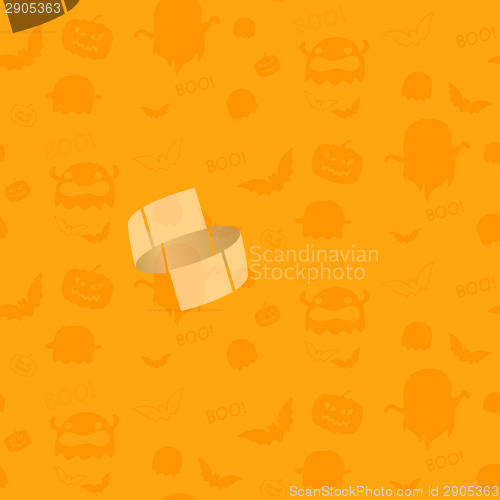 Image of Happy Halloween Ghost Bat Icon Background