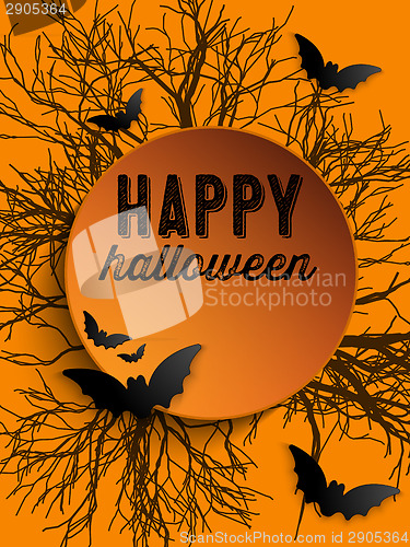 Image of Happy Halloween Ghost Bat Icon Background