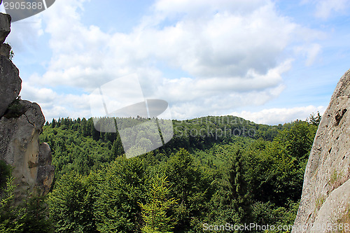 Image of view to Carpathian mountains