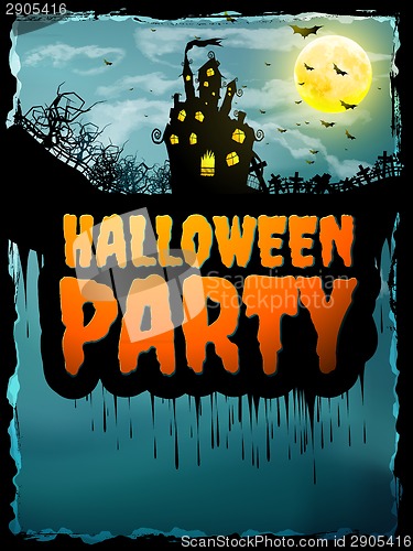 Image of Happy Halloween party Poster. EPS 10