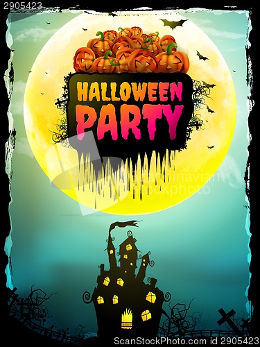 Image of Happy Halloween Party Poster. EPS 10