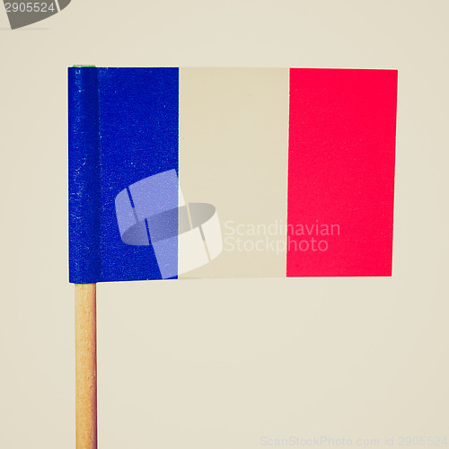 Image of Retro look French flag