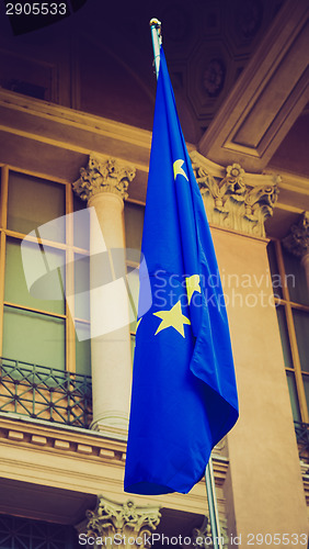 Image of Retro look European flag