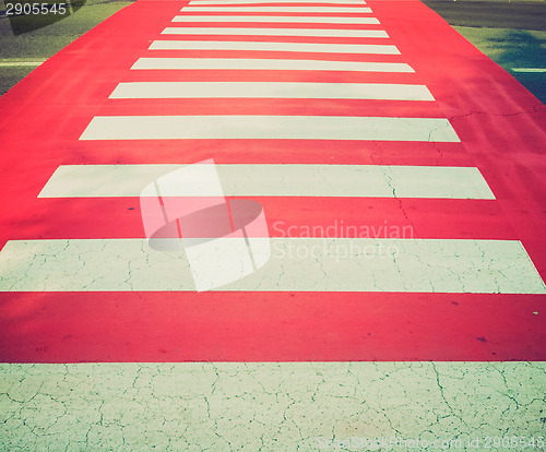 Image of Retro look Zebra crossing