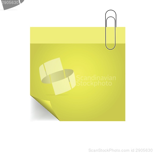 Image of yellow note with pin with paper pin