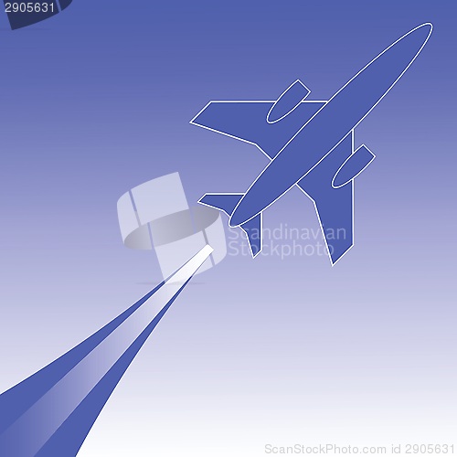 Image of silhouette of airplane