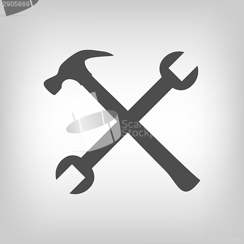 Image of Crossed tools