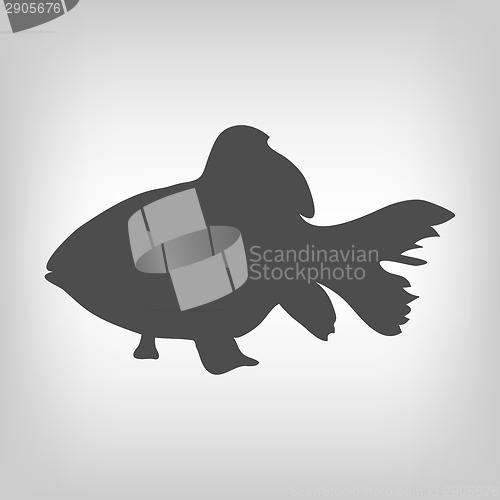 Image of Grey fish silhouette