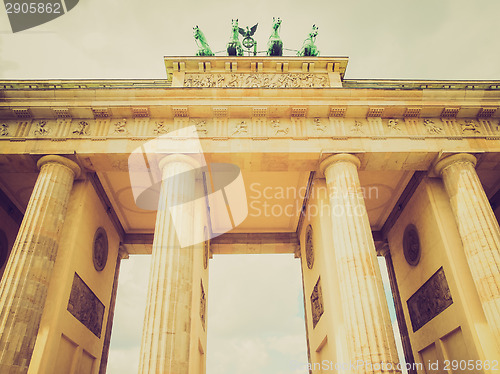 Image of Retro look Brandenburger Tor Berlin