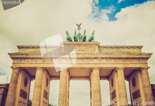 Image of Retro look Brandenburger Tor Berlin