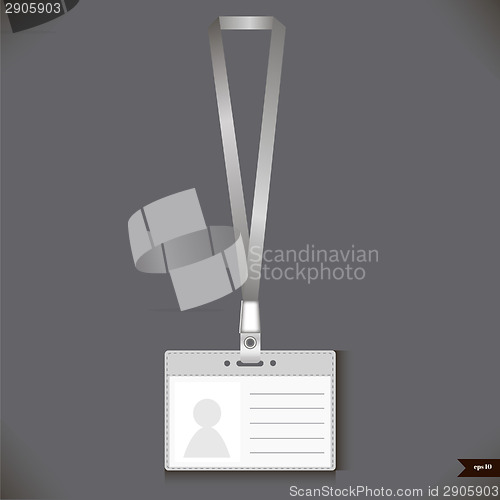 Image of Lanyard with Tag Badge Holder.Vector Illustration