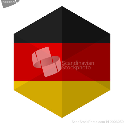 Image of Germany Flag Hexagon Flat Icon Button