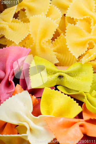 Image of Texture from two different farfalle pasta