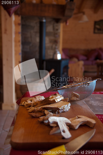 Image of Cooking in farm kitchen