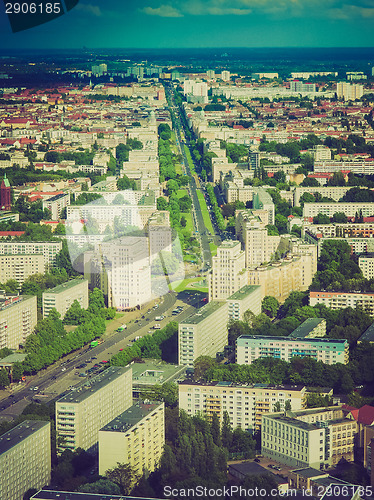 Image of Retro look Berlin aerial view