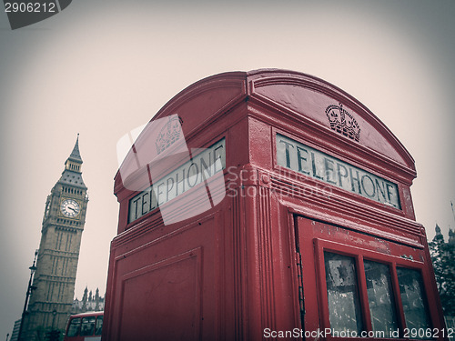 Image of Retro look London telephone box