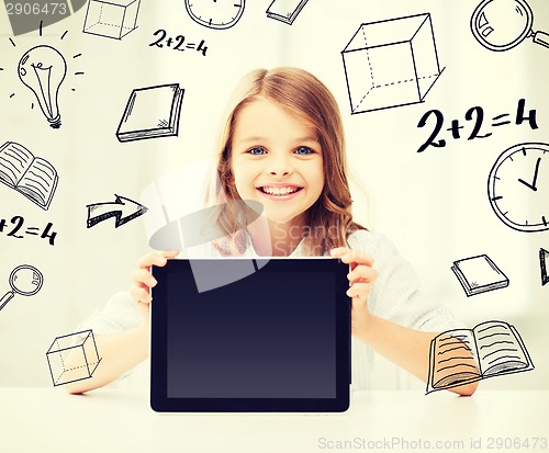 Image of girl with tablet pc at school