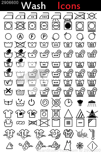 Image of Washing instruction icons