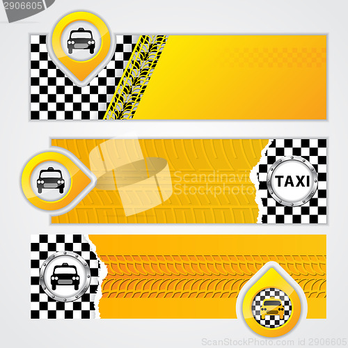 Image of Taxi company banner set of 3