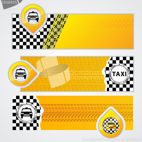 Image of Taxi company banner set of 3