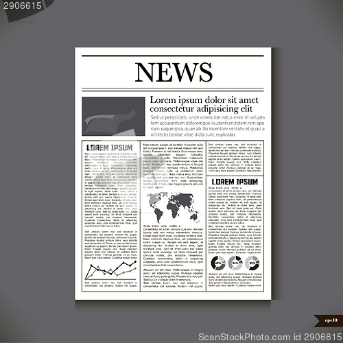 Image of The newspaper with a headline News