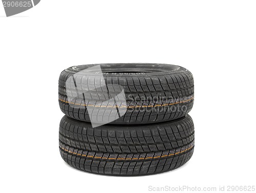 Image of Tyres on white