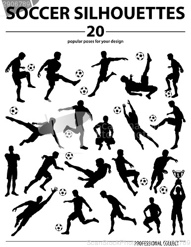 Image of Silhouettes Soccer Players