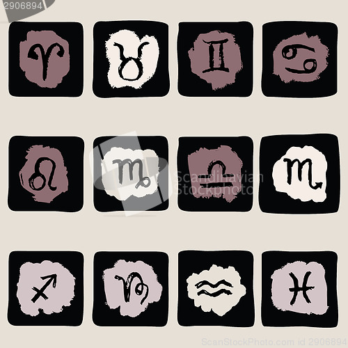 Image of Horoscope Zodiac  Star signs, vector set.