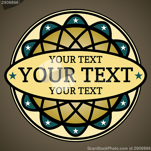 Image of Decorative label with place for your text