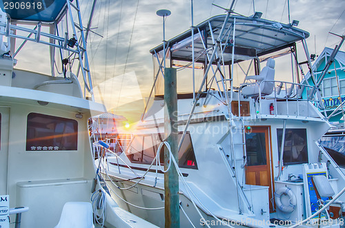 Image of View of Sportfishing boats at Marina