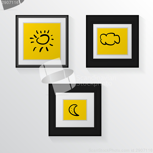 Image of Vector illustration of three poster mock-ups