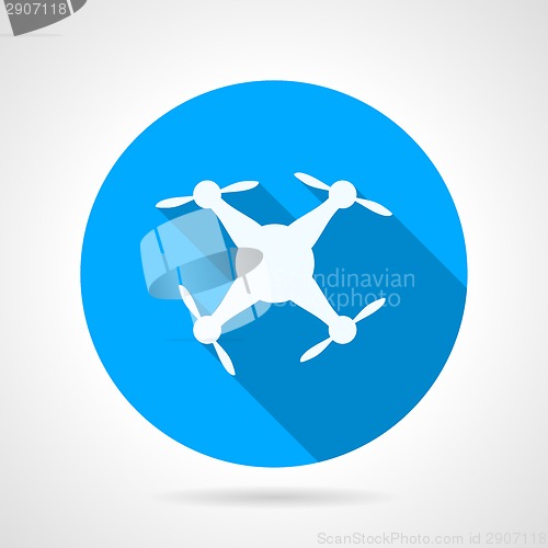 Image of Circle vector icon for white quadrocopter