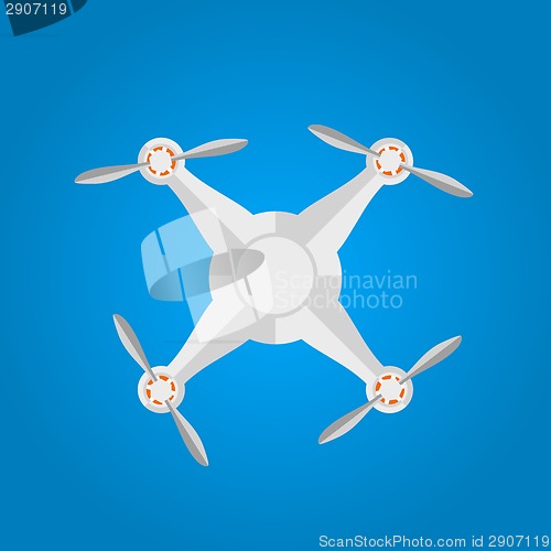 Image of Flat vector icon for gray quadrocopter