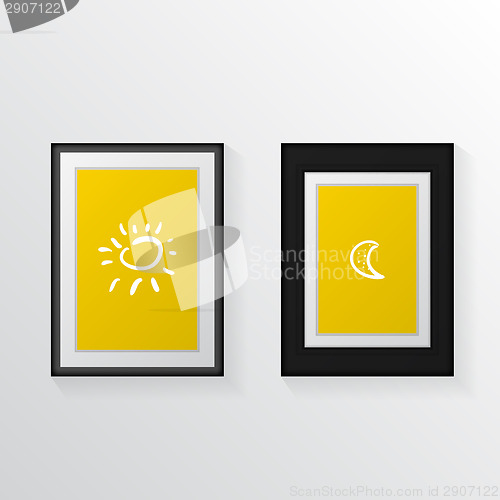 Image of Vector illustration of two poster mock-ups