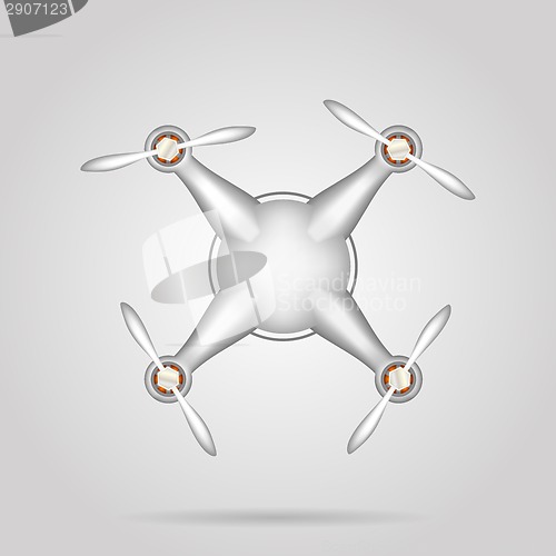 Image of Vector illustration of gray quadrocopter