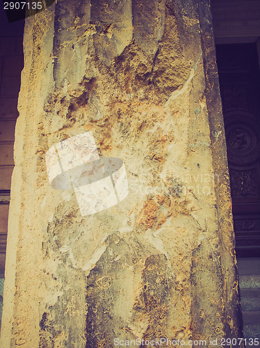 Image of Retro look Bombed column in Berlin